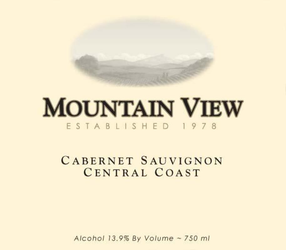 Mountain View Winery Central Coast Cabernet Sauvignon 2016 Front Label