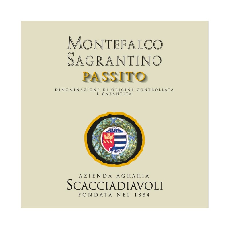 Scacciadiavoli Sagrantino di Montefalco Passito 2012 Front Label