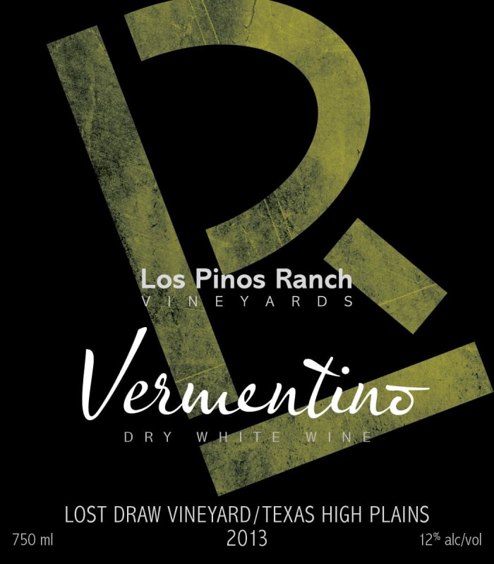 Los Pinos Ranch Vineyards Vermentino 2013 Front Label