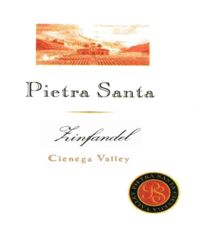 Pietra Santa Zinfandel 2003 Front Label