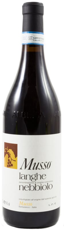 Musso Langhe Nebbiolo 2017 Front Bottle Shot
