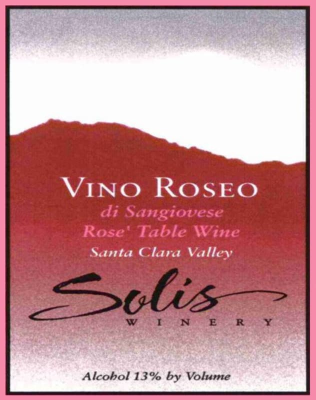 Solis Winery Vino Roseo di Sangiovese 2009 Front Label