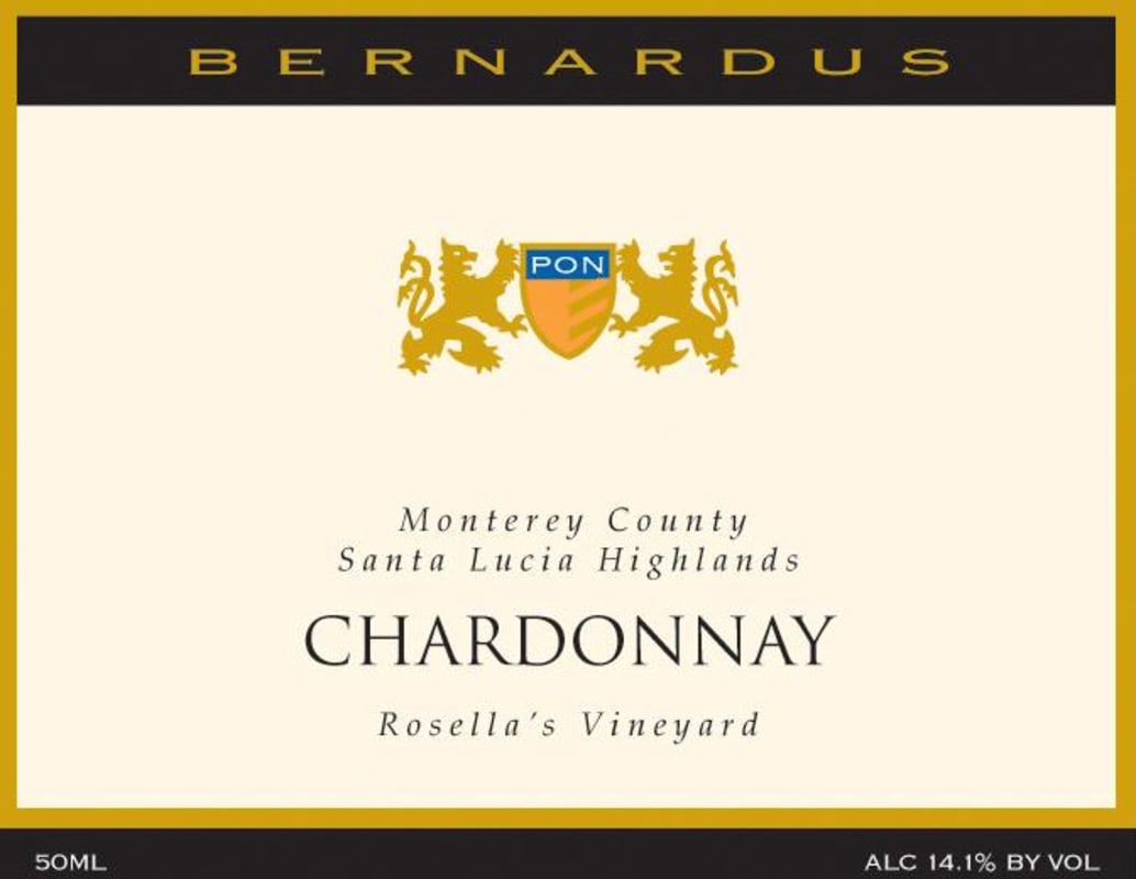 Bernardus Rosella's Vineyard Chardonnay 2013 Front Label