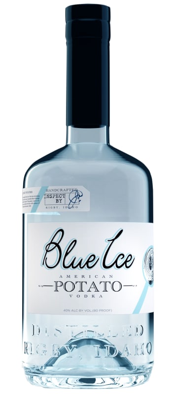 Blue Ice American Potato Vodka Front Bottle Shot