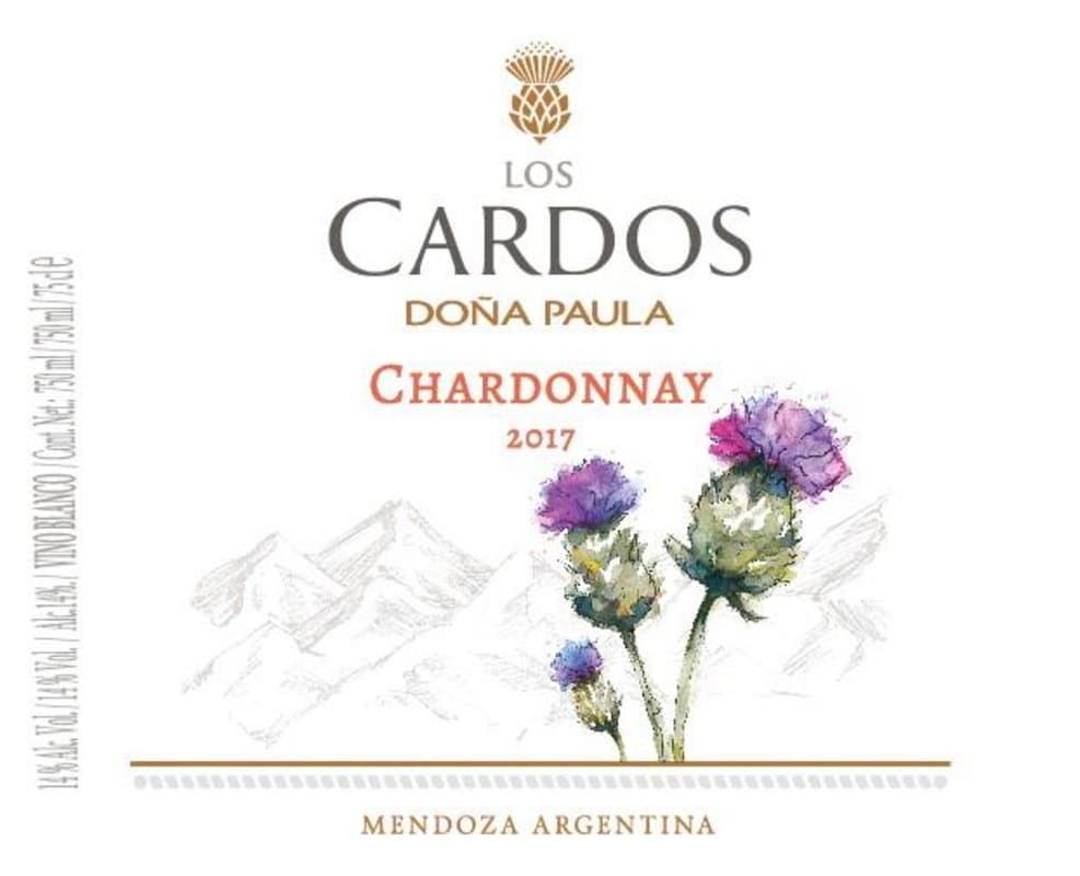 Dona Paula Los Cardos Chardonnay 2017 Front Label