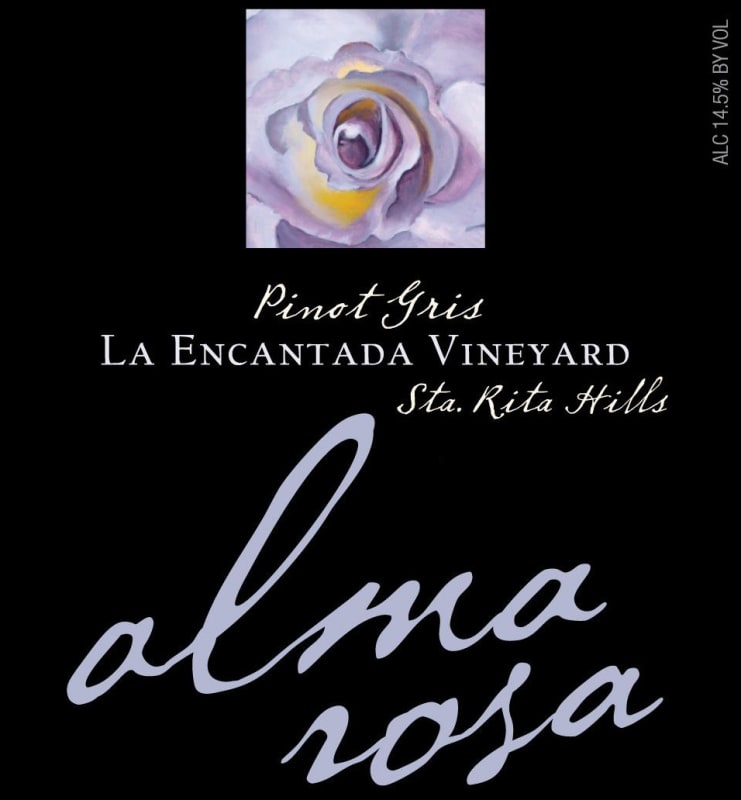 Alma Rosa La Encantada Vineyard Pinot Gris 2009 Front Label