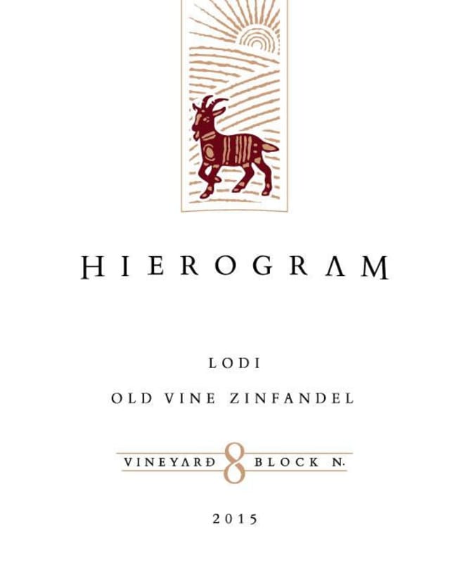 Hierogram Wines Vineyard 8 Block N Old Vine Zinfandel 2015 Front Label