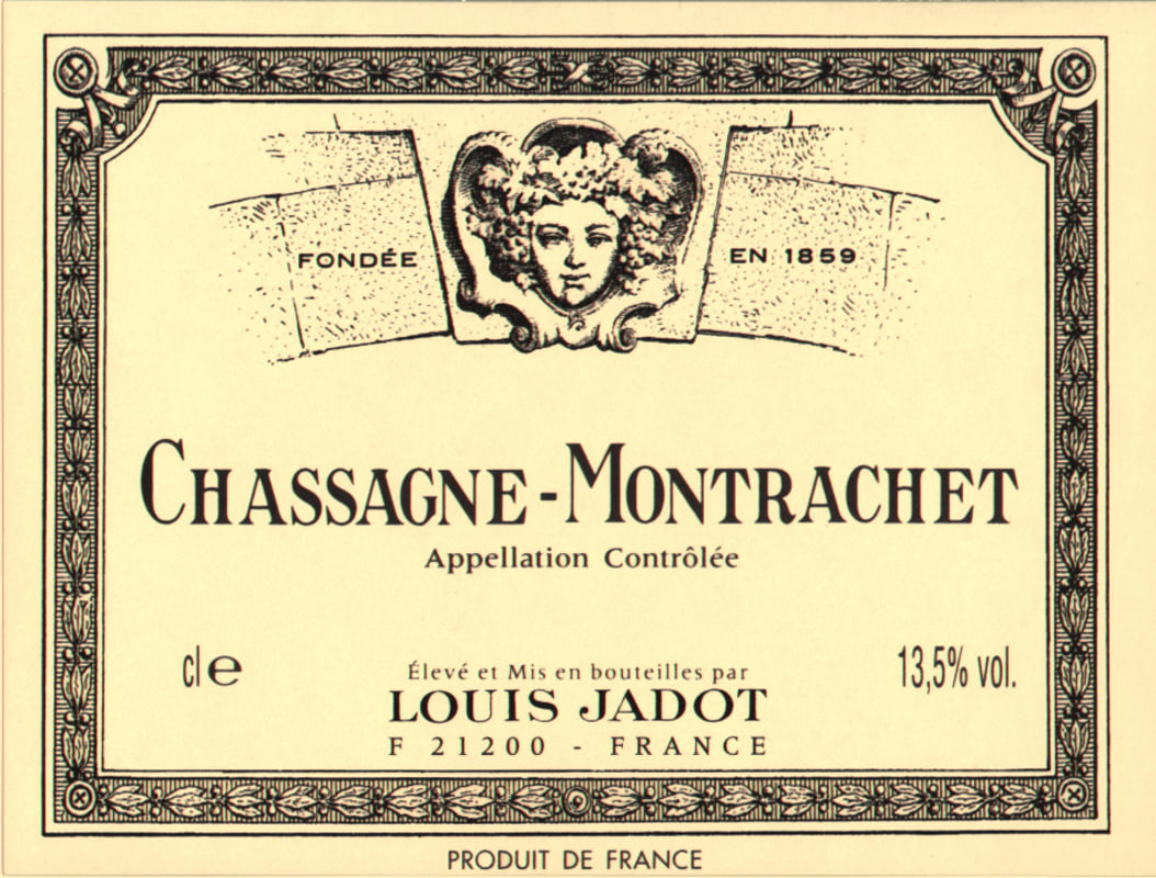 Louis Jadot Chassagne-Montrachet (375ML half-bottle) 2018 Front Label