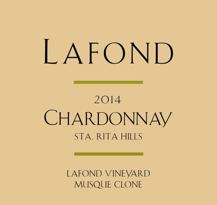 Lafond Lafond Vineyard Musque Clone Chardonnay 2014 Front Label