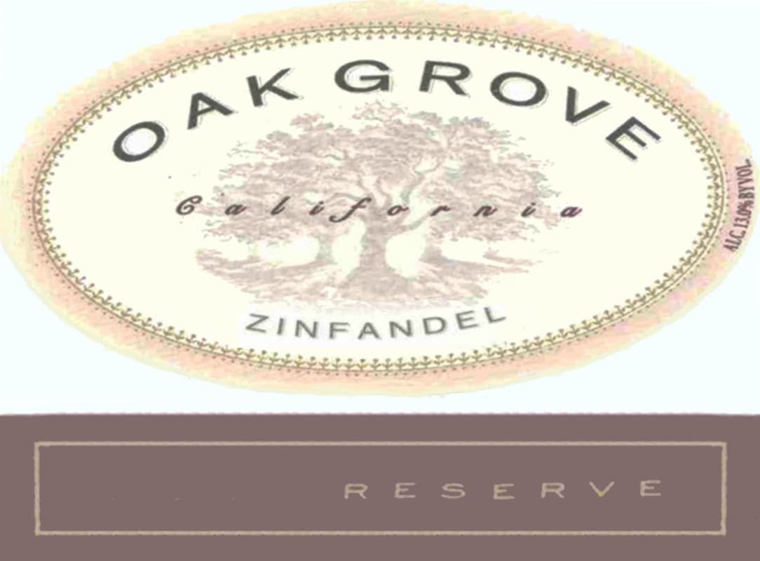 Oak Grove Family Reserve Zinfandel 2005 Front Label