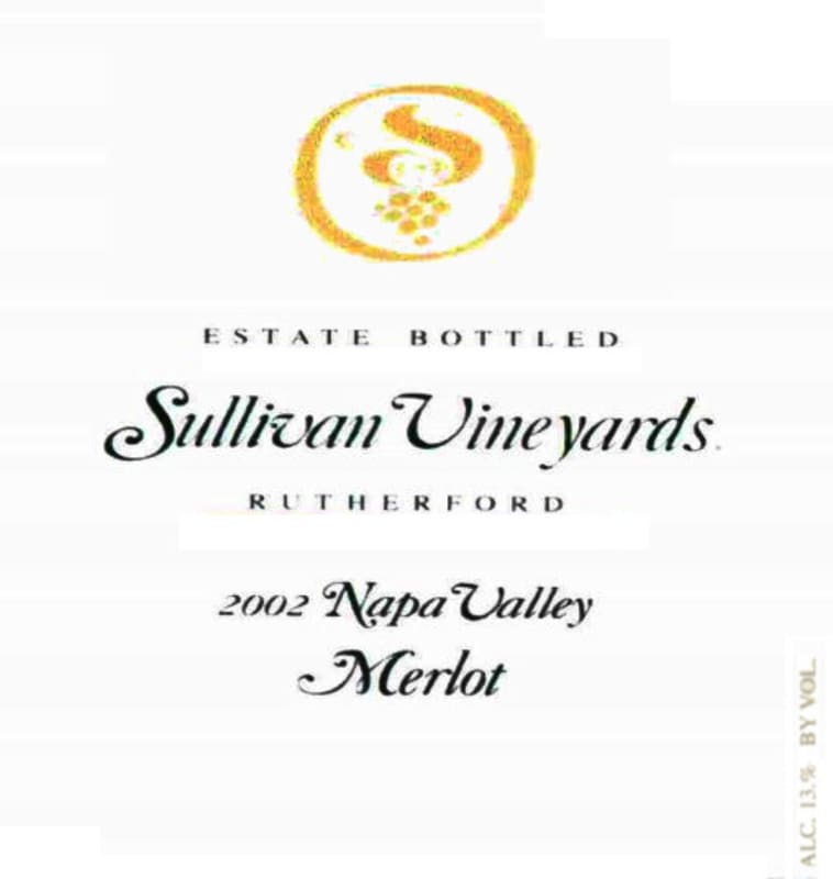 Sullivan Rutherford Estate Merlot 2002 Front Label