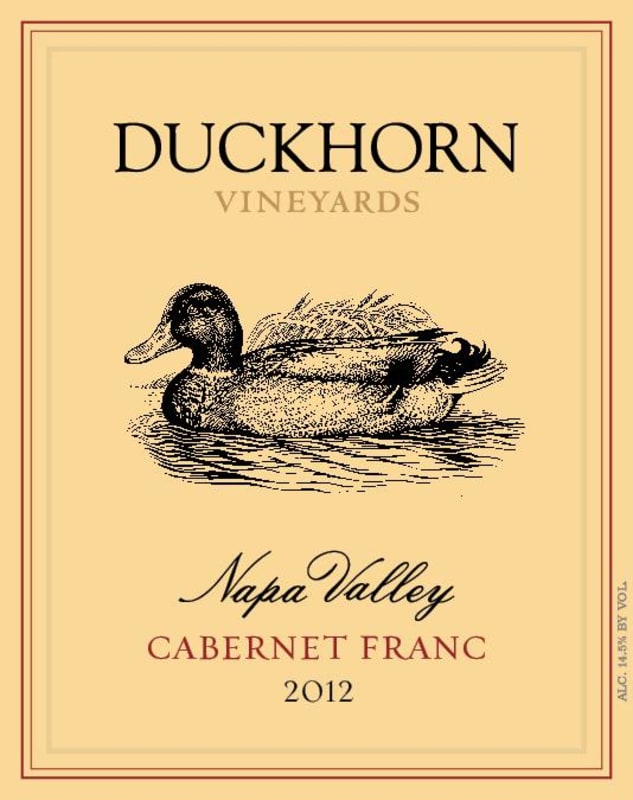 Duckhorn Cabernet Franc 2012 Front Label