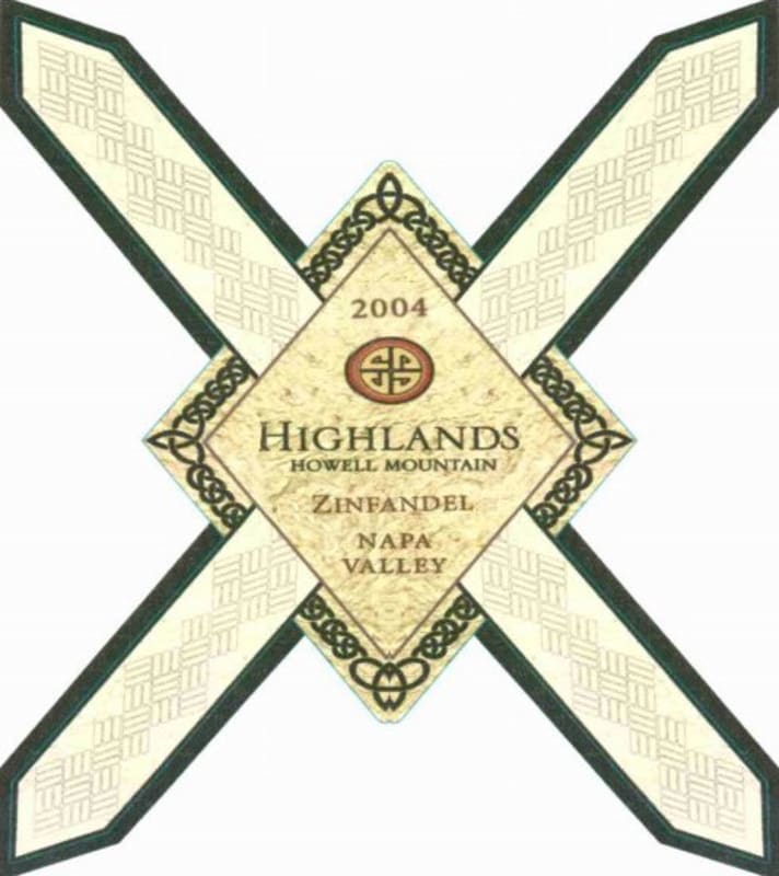 Highlands Winery Zinfandel 2004 Front Label