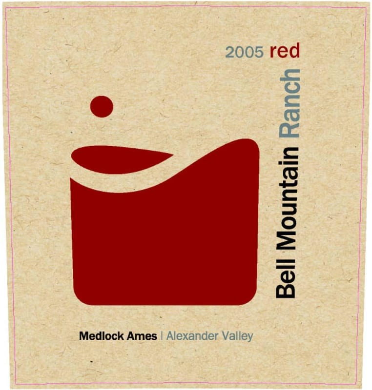 Medlock Ames Bell Mountain Estate Ranch Red 2005 Front Label