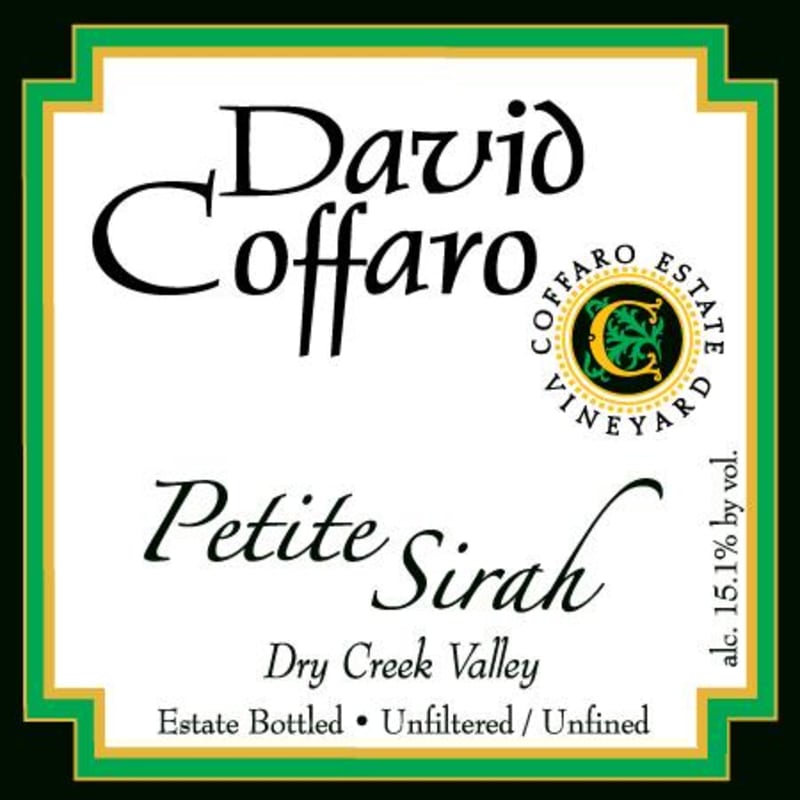 David Coffaro Estate Vineyard Petite Sirah 2012 Front Label