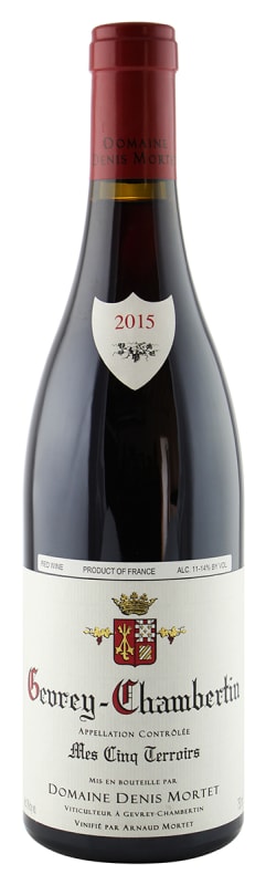 Denis Mortet Gevrey-Chambertin Mes Cinq Terroirs 2015 Front Bottle Shot