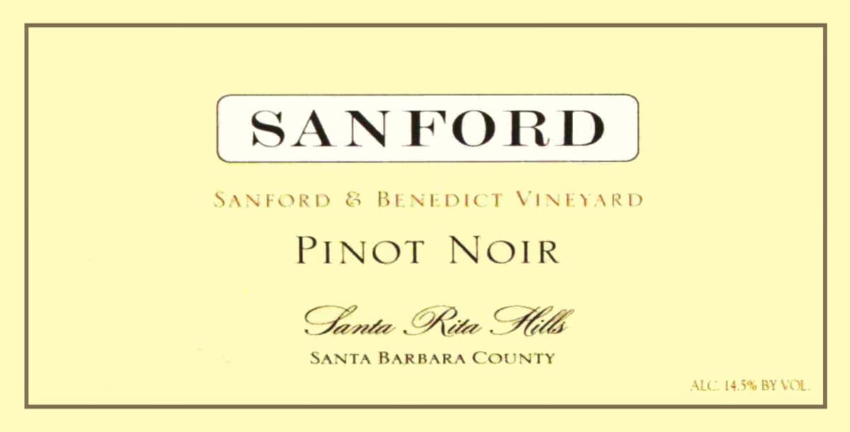 Sanford Sanford & Benedict Vineyard Pinot Noir 2005 Front Label