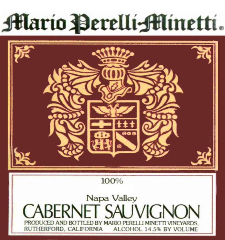 Mario Perelli-Minetti Cabernet Sauvignon 2012 Front Label