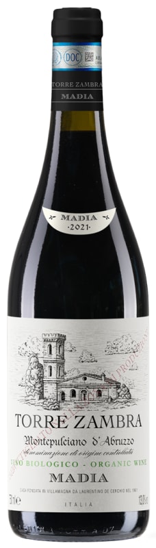 Torre Zambra Madia Montepulciano d'Abruzzo 2021 Front Bottle Shot