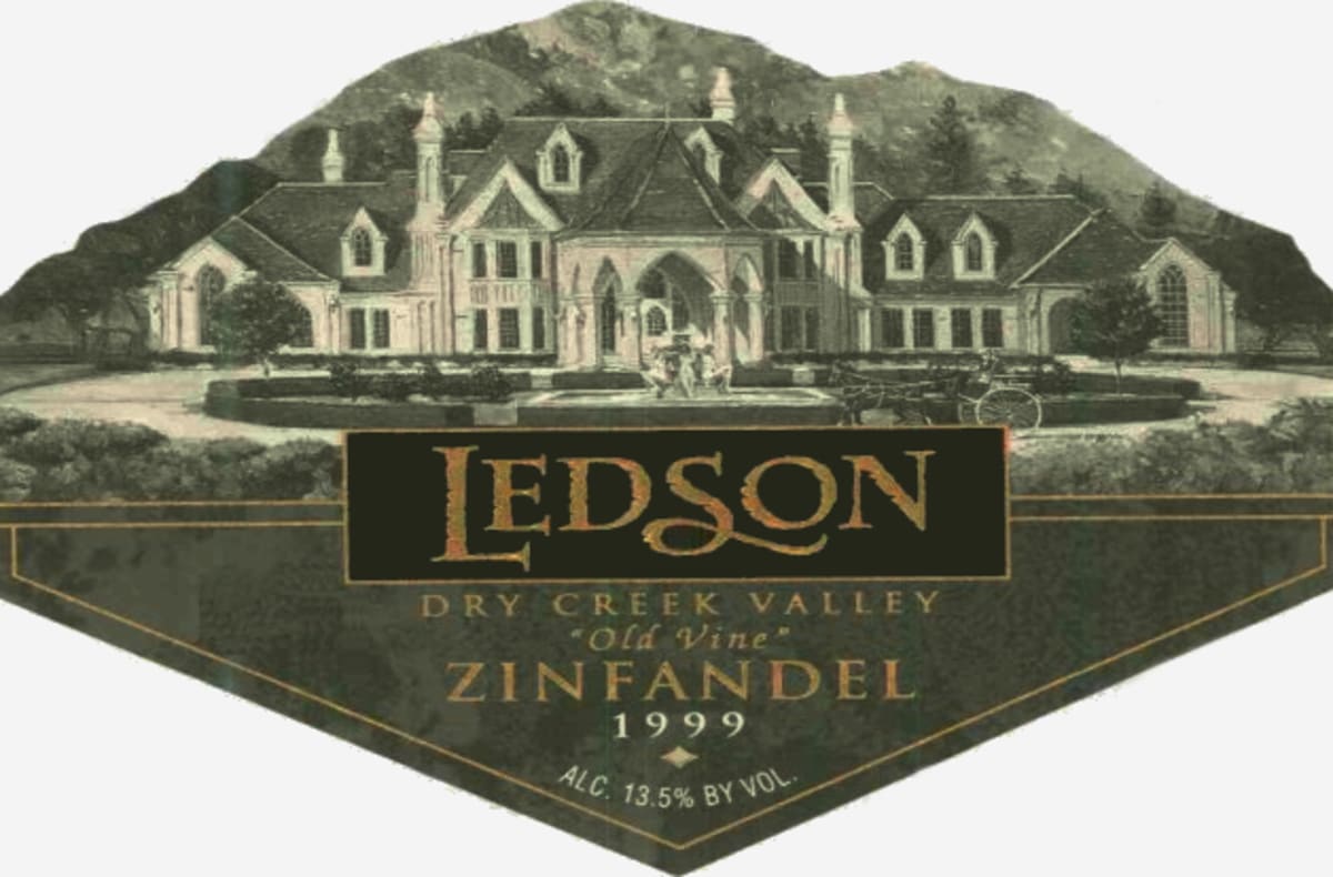 Ledson Winery & Vineyards Old Vine Zinfandel 1999 Front Label