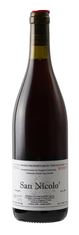 Biondi Etna San Nicolo Rosso 2022 Front Bottle Shot
