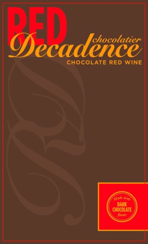 Chocolatier Red Decadence Chocolate Red Front Label
