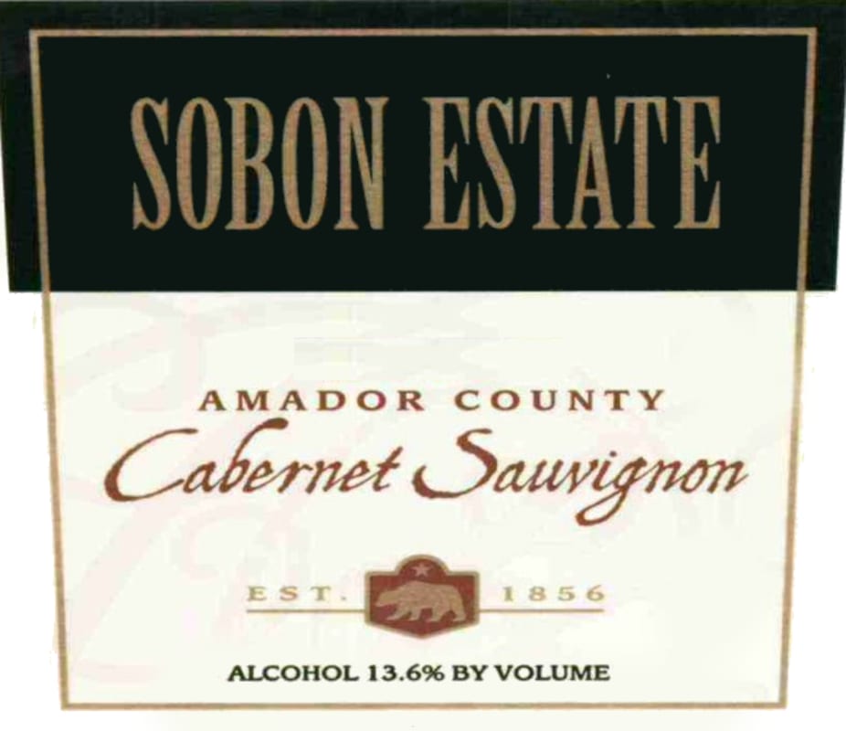 Sobon Estate Cabernet Sauvignon 2010 Front Label