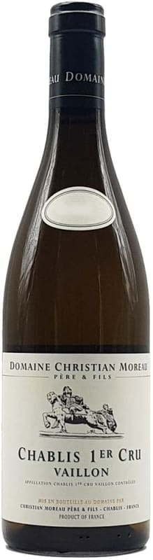Christian Moreau Chablis Vaillon Premier Cru 2015 Front Bottle Shot