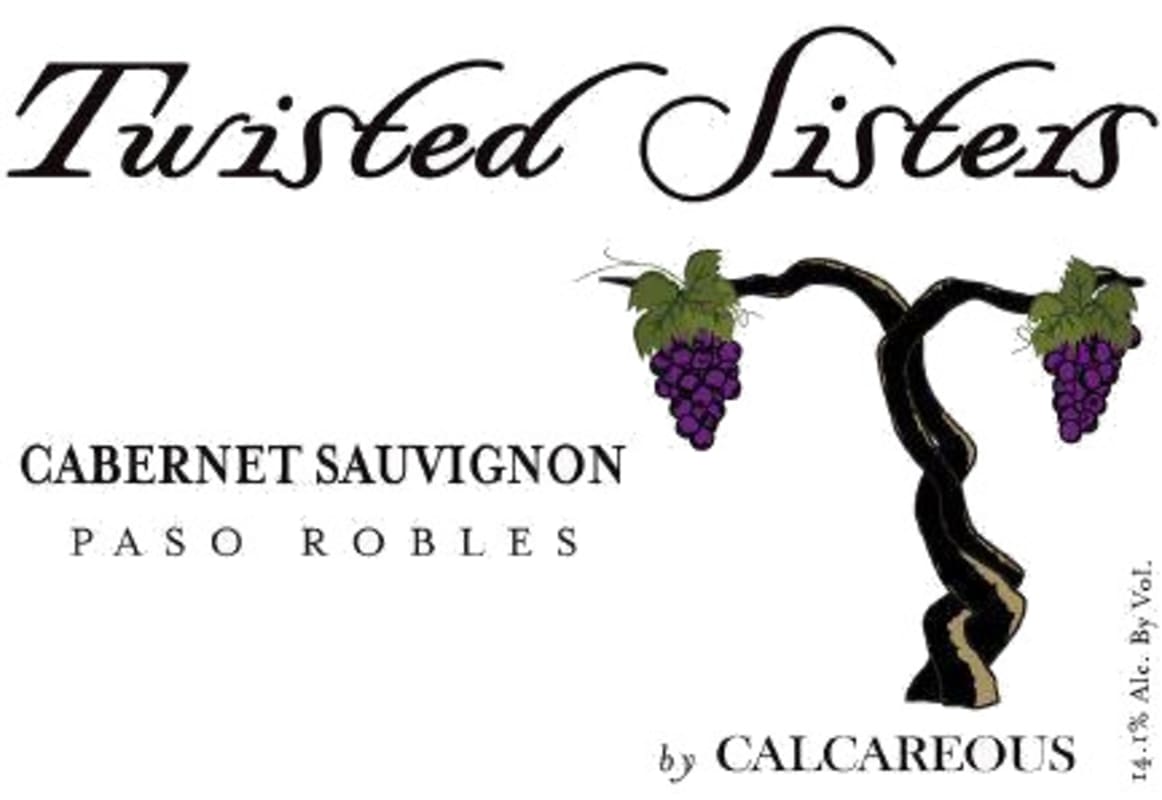 Calcareous Vineyard Twisted Sisters Cabernet Sauvignon 2014 Front Label