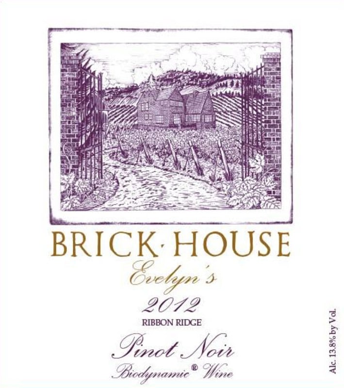 Brick House Evelyn's Pinot Noir 2012 Front Label