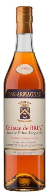 Chateau de Briat Armagnac 1996 Front Bottle Shot