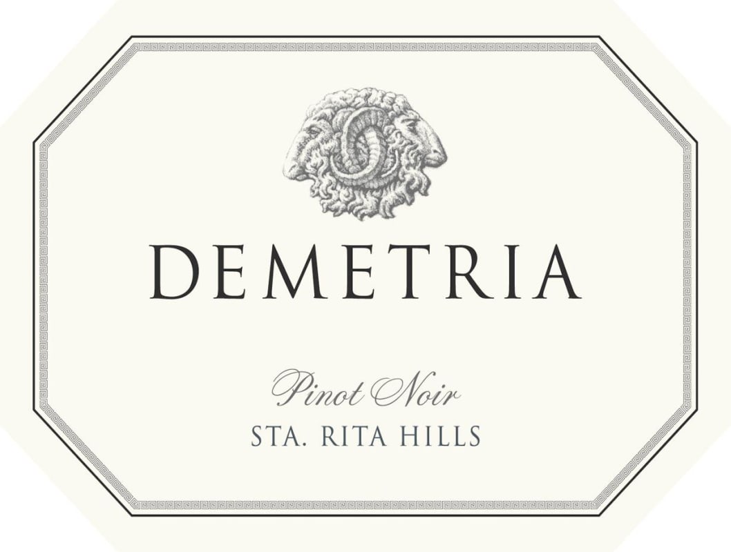 Demetria Estate Sta. Rita Hills Pinot Noir 2012 Front Label