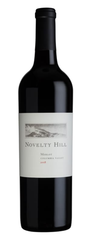 Novelty Hill Merlot 2018 Front Bottle Shot