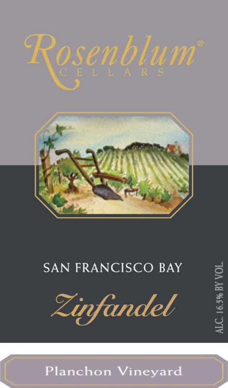 Rosenblum Cellars Planchon Vineyard Zinfandel 2006 Front Label