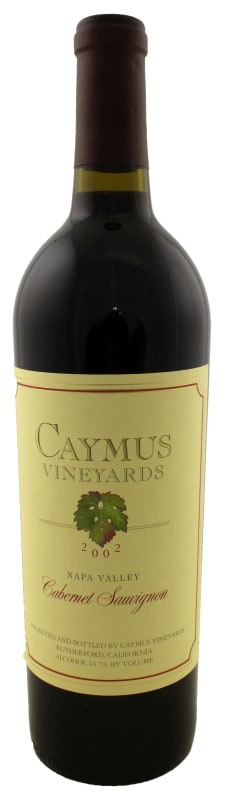 Caymus Napa Valley Cabernet Sauvignon 2002 Front Bottle Shot
