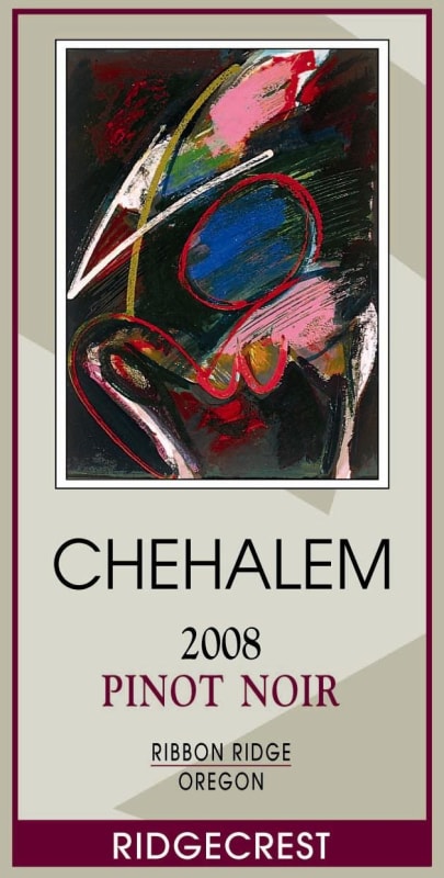 Chehalem Ridgecrest Vineyard Pinot Noir 2008 Front Label