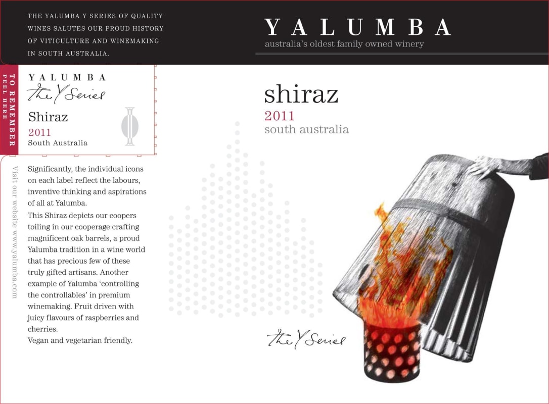 Yalumba Y Series Shiraz 2011 Front Label