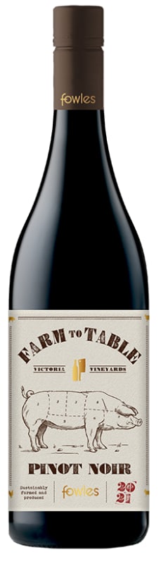 Fowles Wine Farm to Table Pinot Noir 2021 Front Bottle Shot