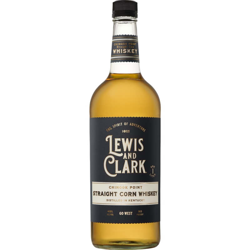 Lewis & Clark Chinook Point Straight Corn Whiskey (1 Liter) Front Bottle Shot
