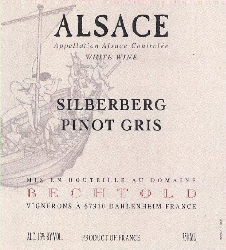 Domaine Bechtold Alsace Pinot Gris Silberberg 2016 Front Label
