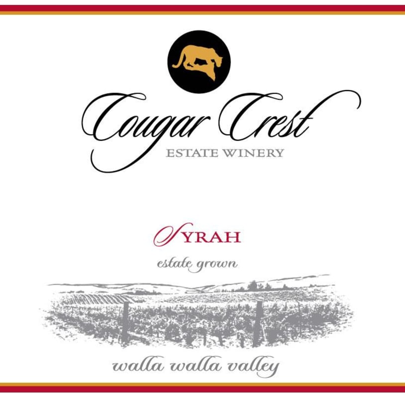 Cougar Crest Estate Syrah 2012 Front Label