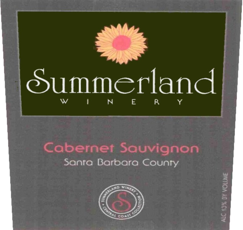 Summerland Santa Barbara Cabernet Sauvignon 2016 Front Label