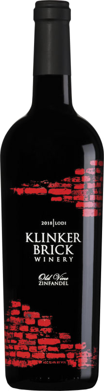 Klinker Brick Old Vine Zinfandel 2018 Front Bottle Shot