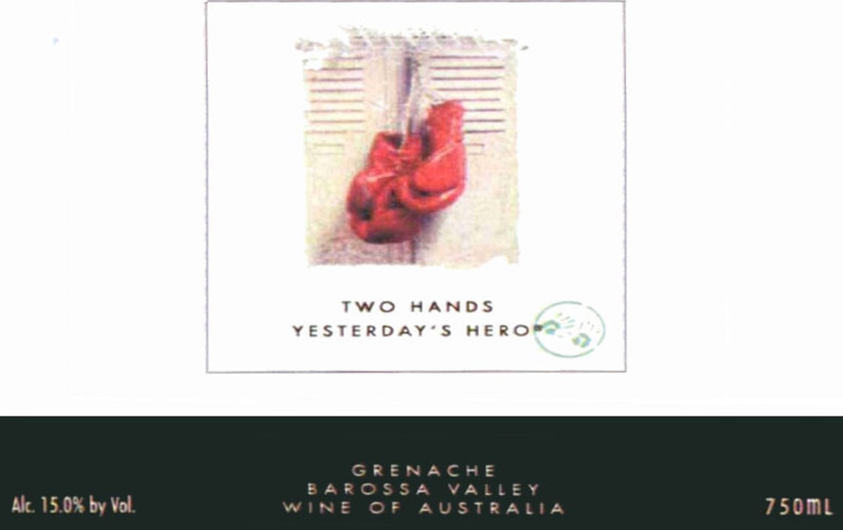 Two Hands Yesterday's Hero Grenache 2009 Front Label