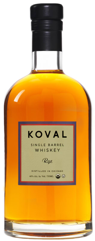 Koval Single Barrel Rye Whiskey Front Bottle Shot