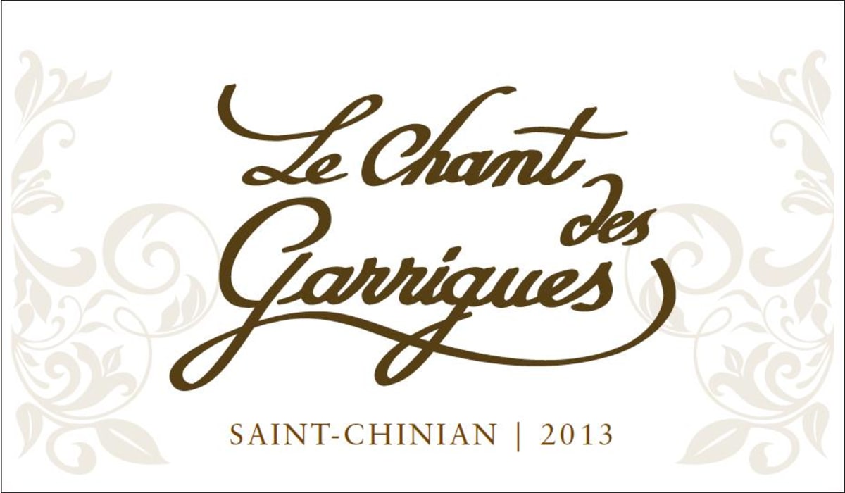 Cave des Vignerons de Saint-Chinian Le Chant des Garrigues Red 2013 Front Label