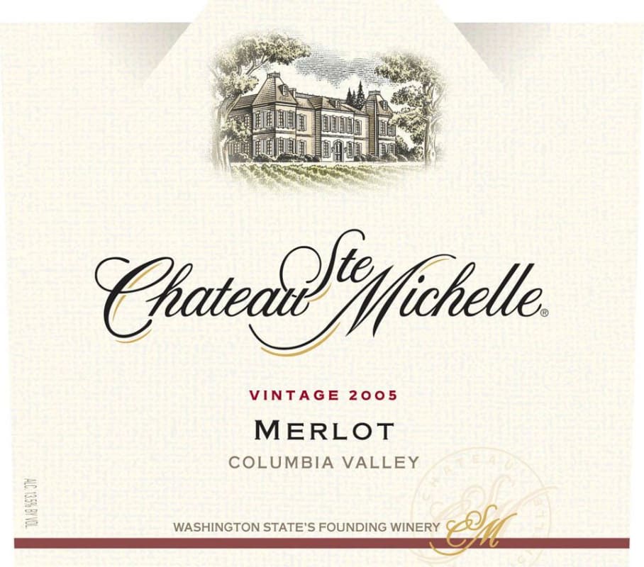 Chateau Ste. Michelle Columbia Valley Merlot 2005 Front Label