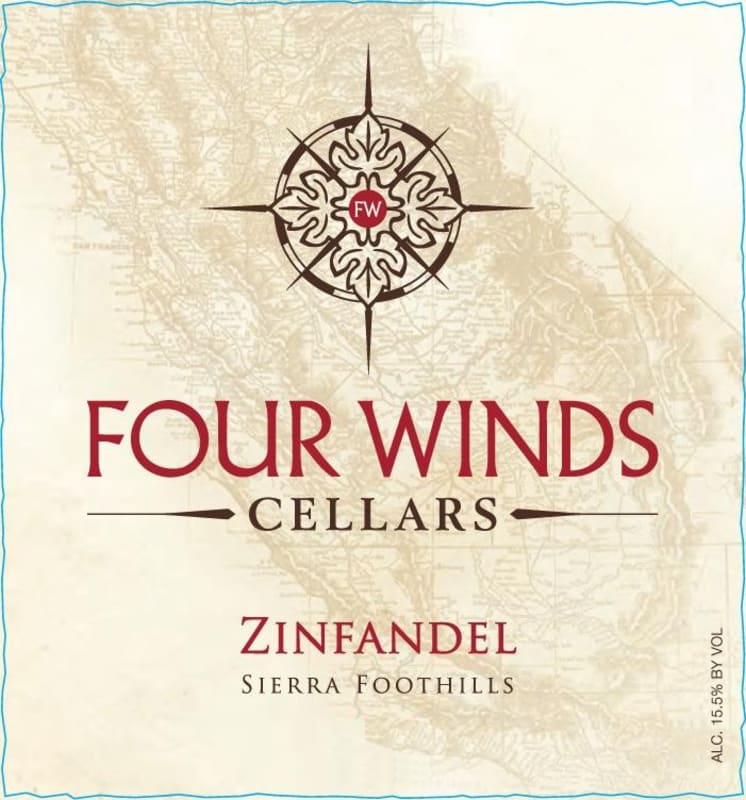 Four Winds Cellars Zinfandel 2014 Front Label