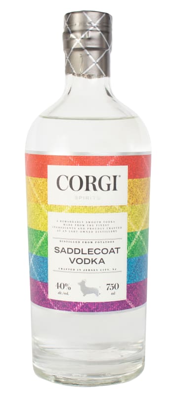 Corgi Spirits Saddlecoat Pride Label Vodka Front Bottle Shot
