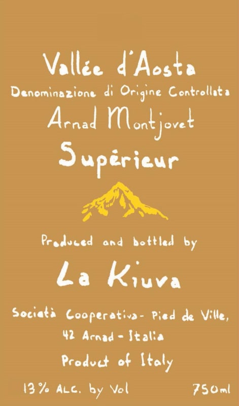La Kiuva La Kiuva Arnad-Montjovet Superieur 2016 Front Label